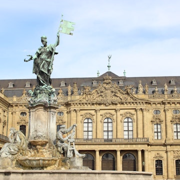The beautiful front of the Würzburg Residenz, Germany