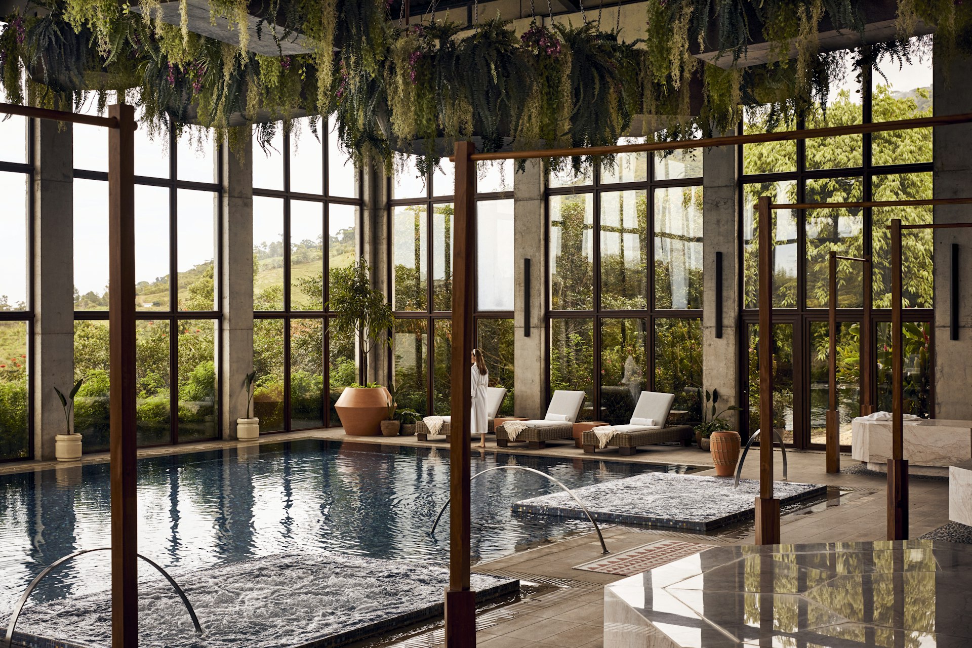 The serene indoor pool at THE WELL, Hacienda AltaGracia