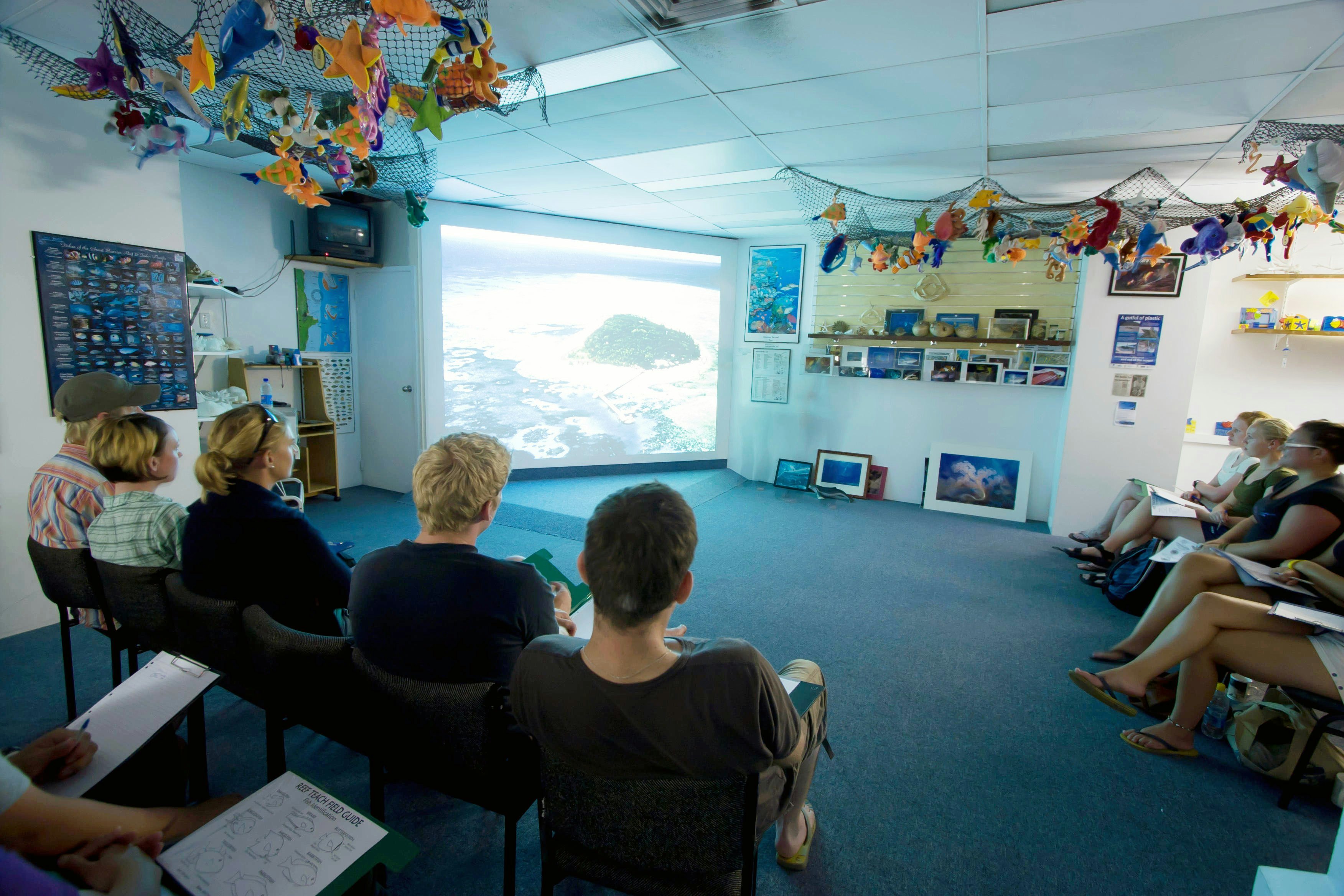 ERBY04 For over 20 years Reef Teach has been educating visitors to the Great Barrier Reef about its beauty. Cairns, far north Queenslan