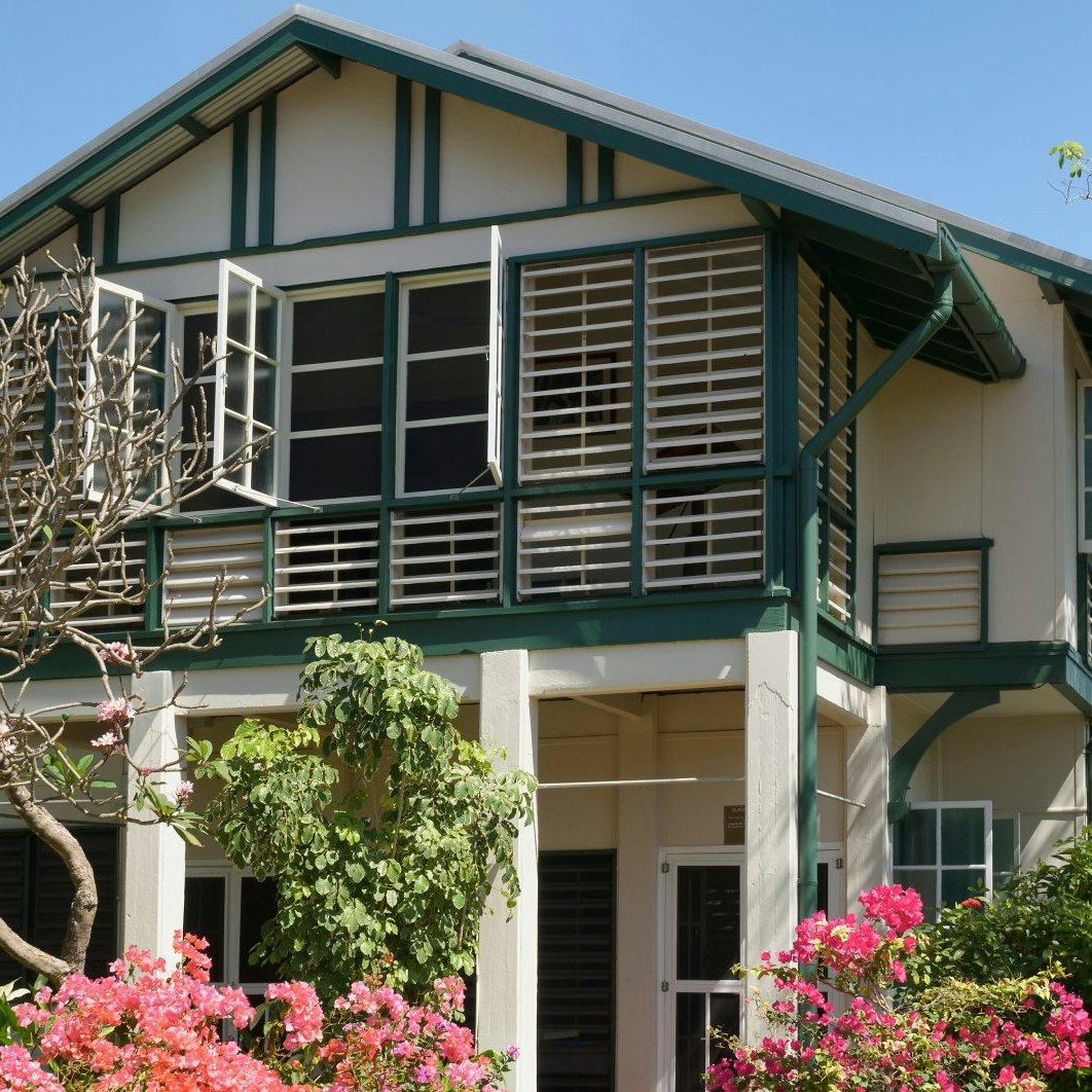 TB1B4E Burnett House was designed specifically for tropical conditions and was one of several houses for senior public servants and military personnel.
