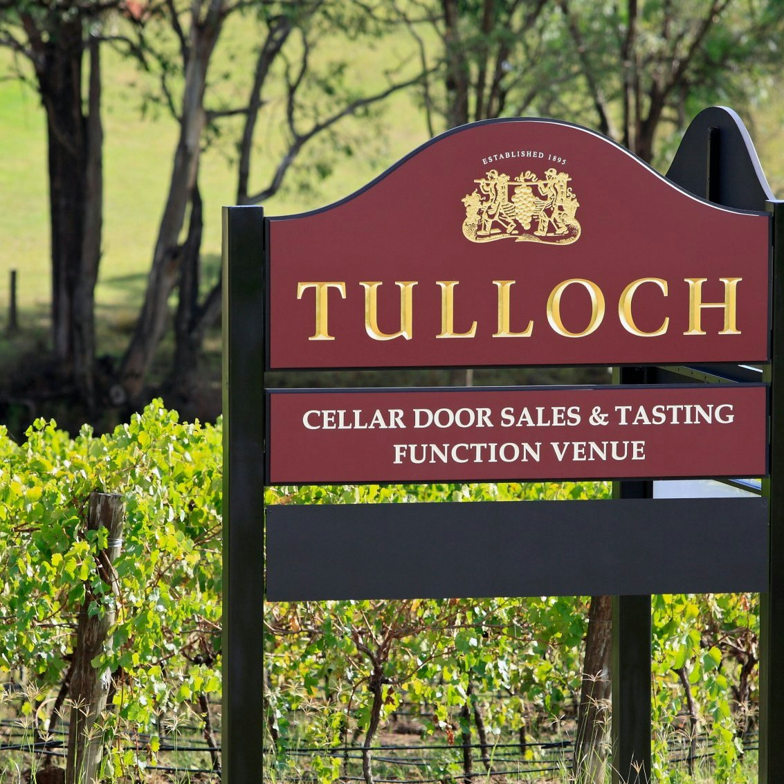 C39AFR Sign at Tulloch Wines , Pokolbin, Hunter Valley, New South Wales, Australia