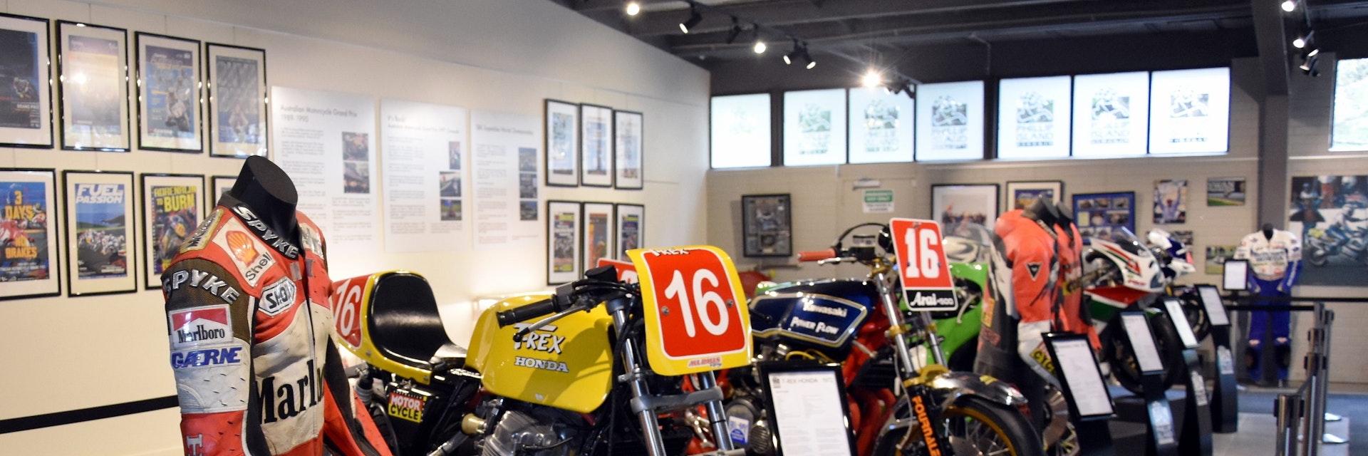 Phillip Island, Australia - December 28, 2016. History of  Motorsport display showcases the beginning of Motor sport on Phillip Island from the first car grand prix through to present days.