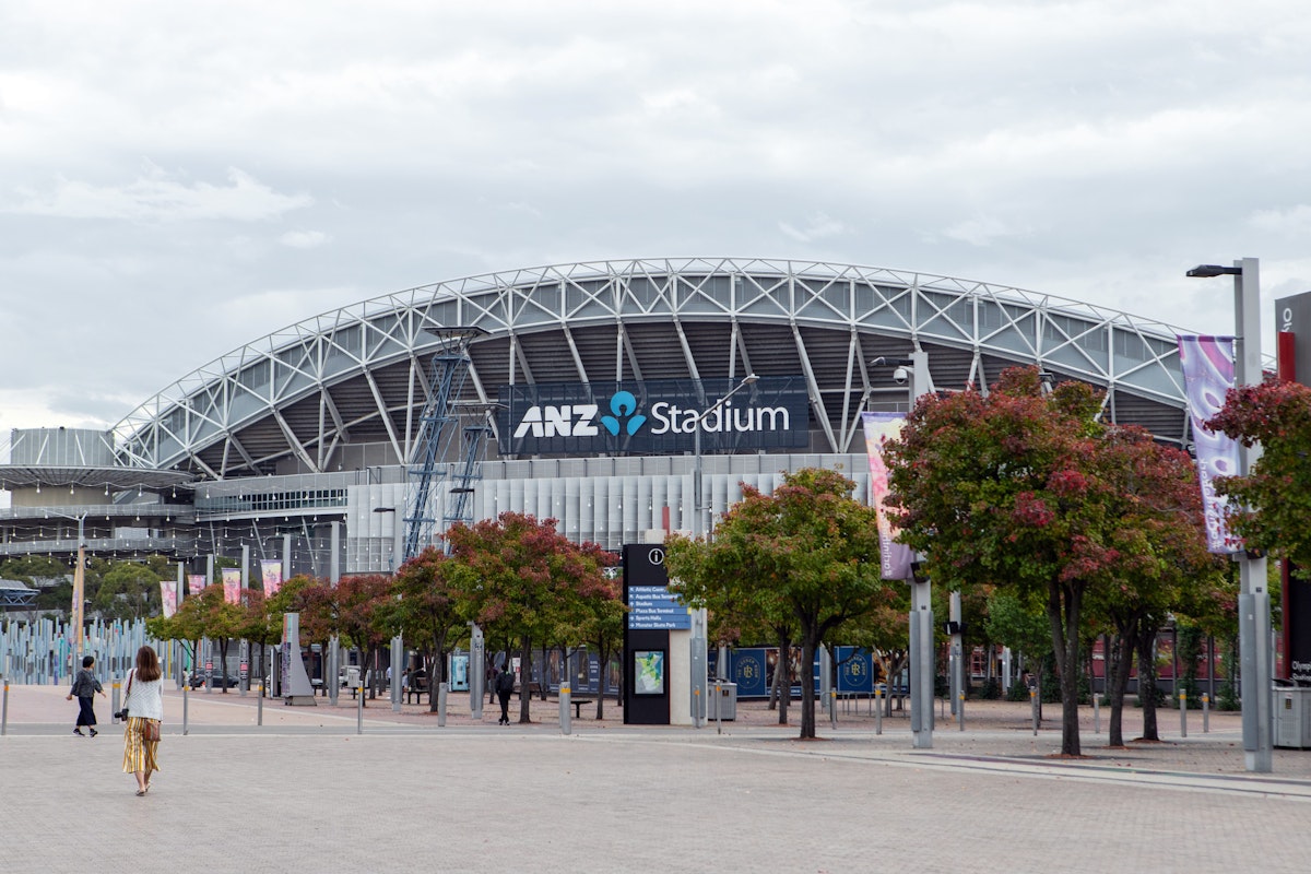 Sydney, Australia - May 10, 2019: ANZ stadium at Sydney Olympic Park during the day.; Shutterstock ID 1430803862; your: Bridget Brown; gl: 65050; netsuite: Online Editorial; full: POI Image Update