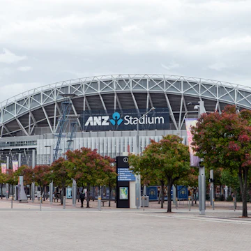 Sydney, Australia - May 10, 2019: ANZ stadium at Sydney Olympic Park during the day.; Shutterstock ID 1430803862; your: Bridget Brown; gl: 65050; netsuite: Online Editorial; full: POI Image Update