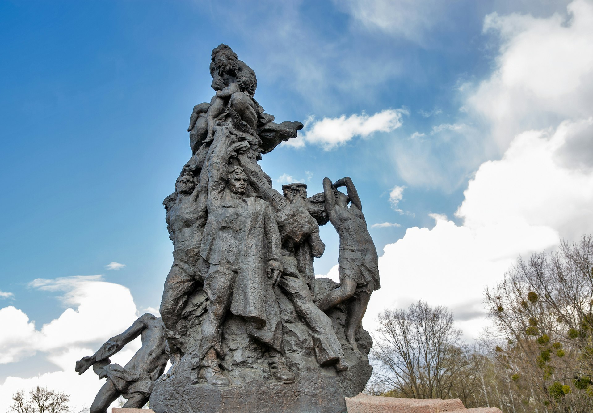 Monument to the murdered in Babyn Yar in Kyiv, Ukraine.