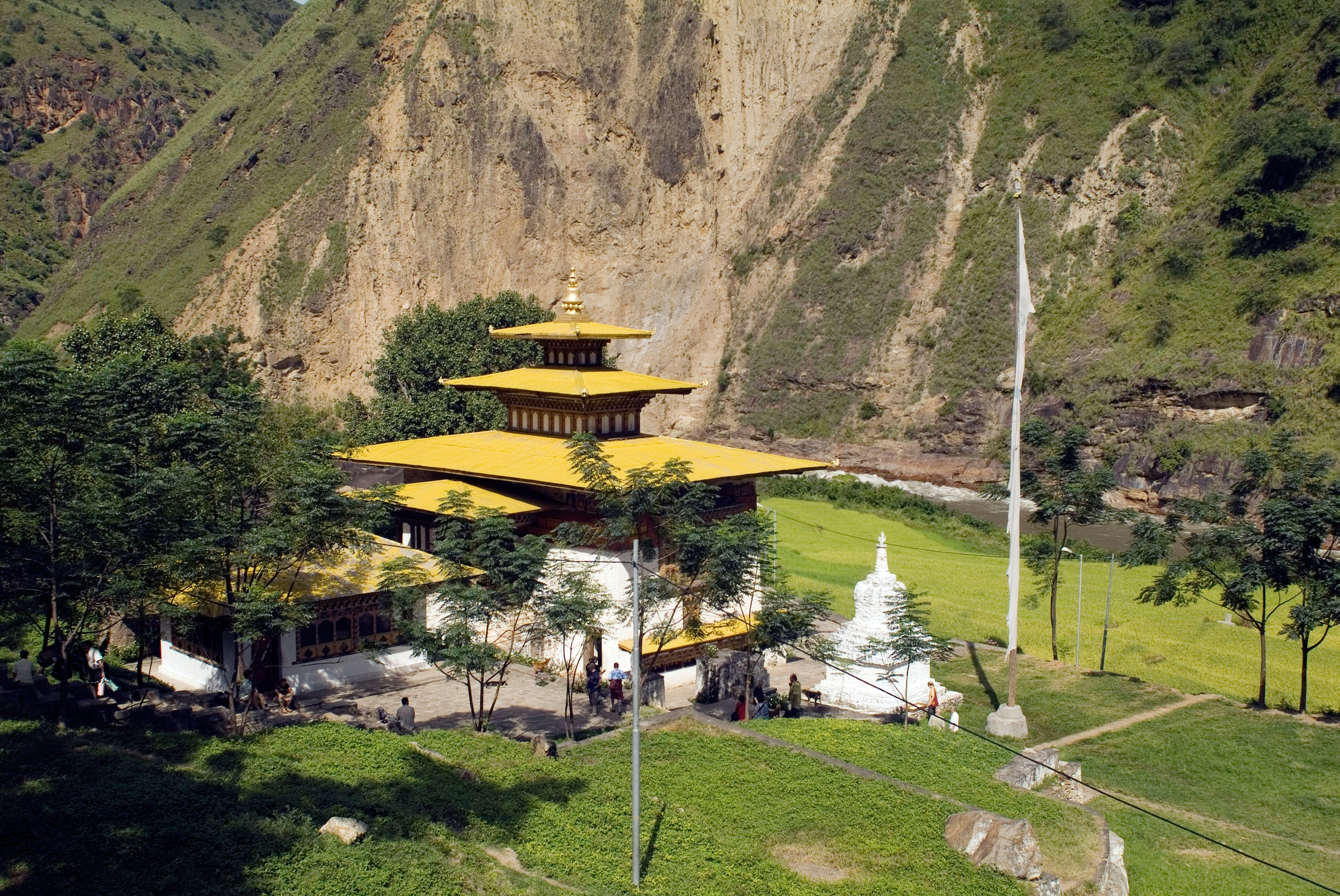 Gom Kora Monastery in Trashigang in East Bhutan