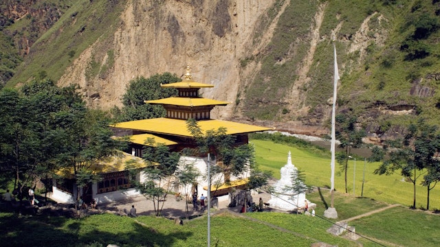 Gom Kora Monastery in Trashigang in East Bhutan