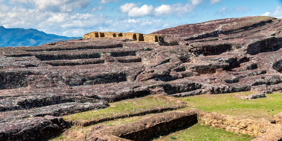 Remains of El Fuerte Pre Inca archeological site near Samaipata in Bolivia.