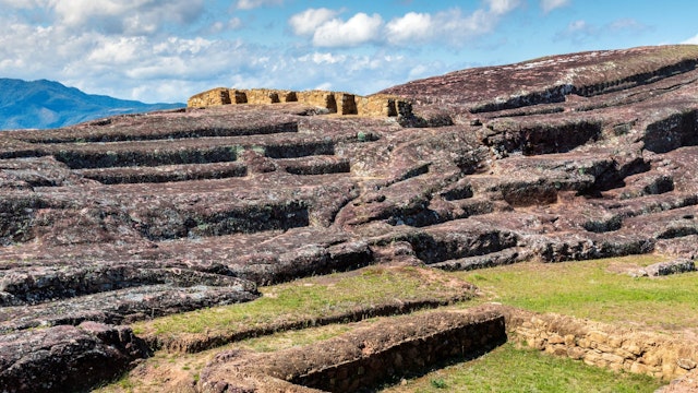 Remains of El Fuerte Pre Inca archeological site near Samaipata in Bolivia.