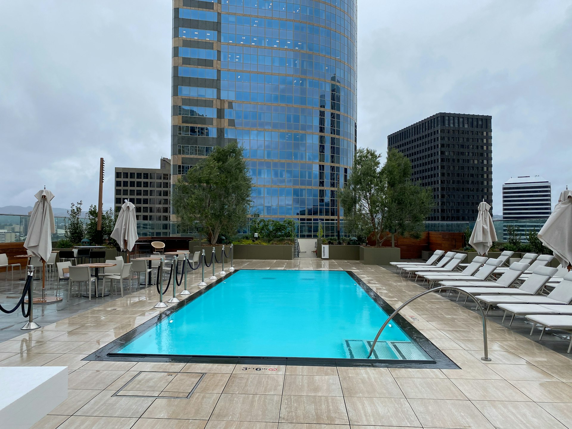 The rooftop pool at the Fairmont Century Plaza; Los Angeles, California