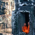 Cambodian monks quietly keep watch over Angkor Wat