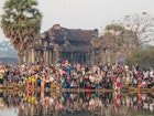 High season draws huge crowds for iconic photo opportunities like sunrise at Angkor Wat