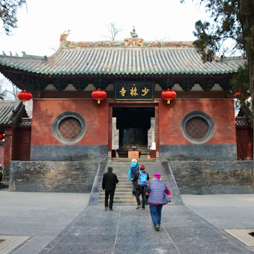 SHAOLIN TEMPLE, CHINA - JANUARY 10, 2017: The Chinese architect building with local people, Henan; Shutterstock ID 2051641661; your: Bridget Brown; gl: 65050; netsuite: Online Editorial; full: POI Image Update