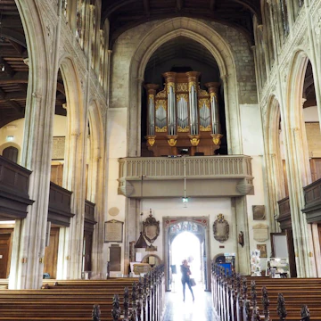 CAMBRIDGE, UK - CIRCA OCTOBER 2018: Great St Mary's church