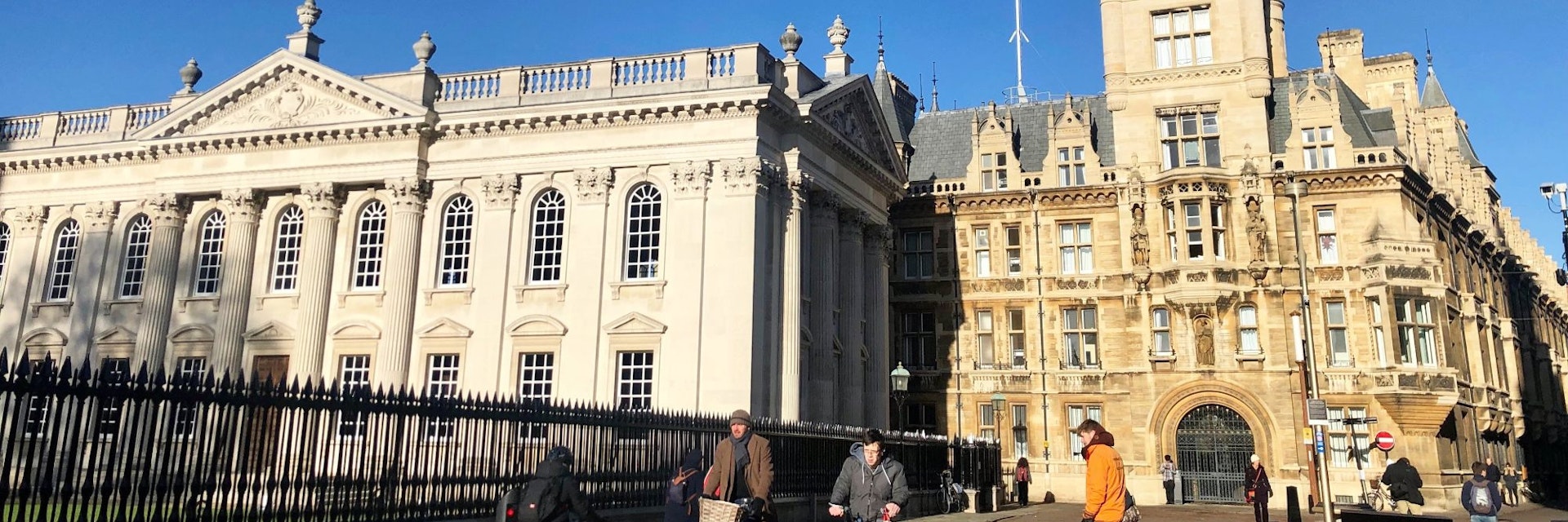 Cambridge, United Kingdom - January 17, 2019: The Senate House and Gonville & Caius College, University of Cambridge