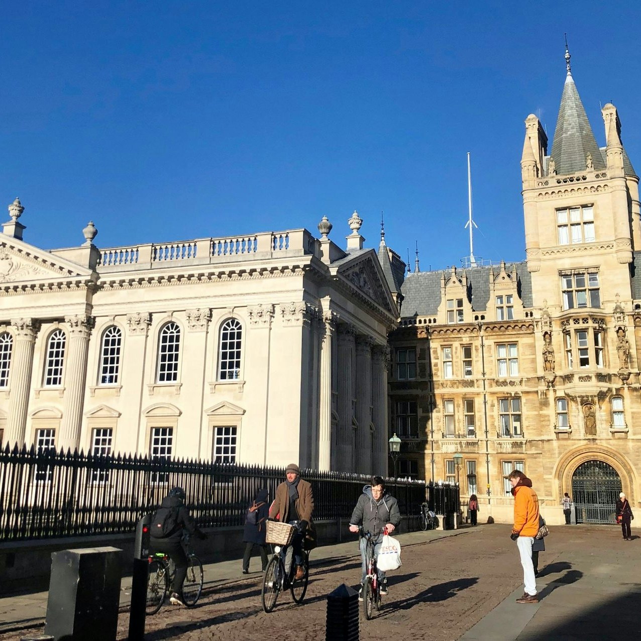Cambridge, United Kingdom - January 17, 2019: The Senate House and Gonville & Caius College, University of Cambridge