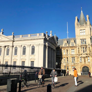 Cambridge, United Kingdom - January 17, 2019: The Senate House and Gonville & Caius College, University of Cambridge