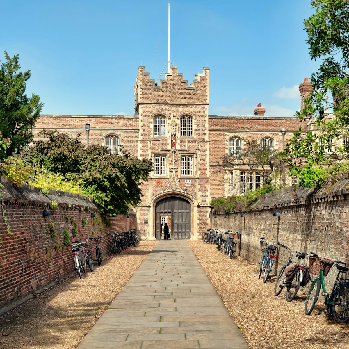 Jesus College, Cambridge. - stock photo
