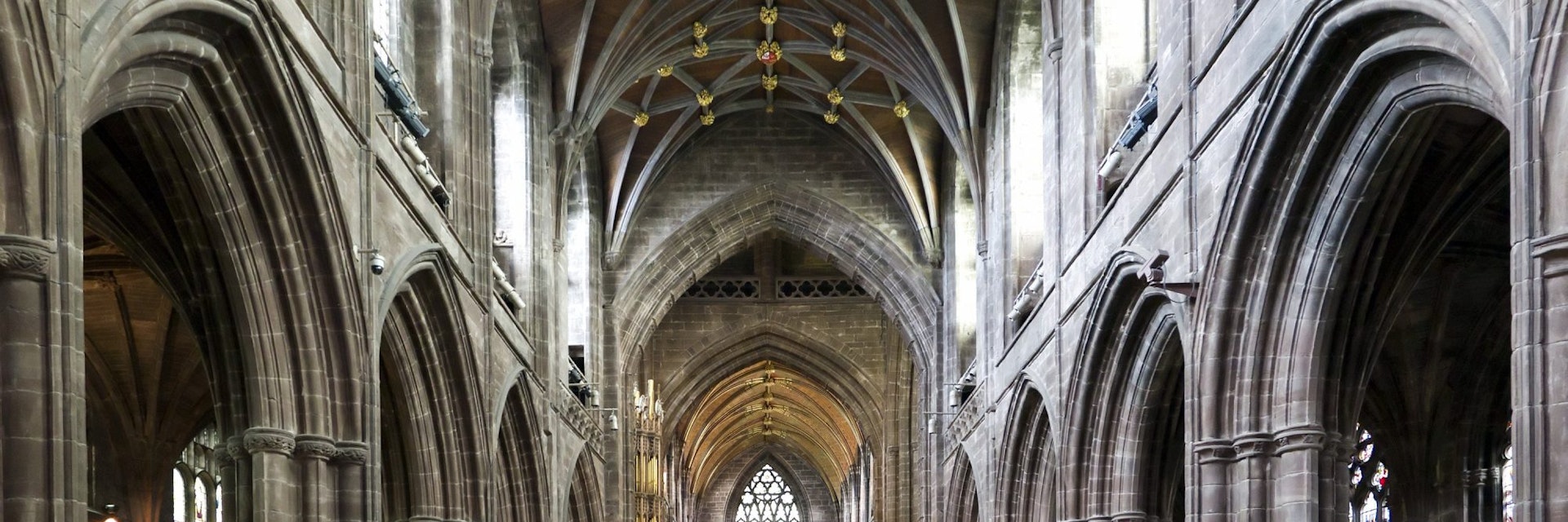 The gothic cathedral in Chester, UK