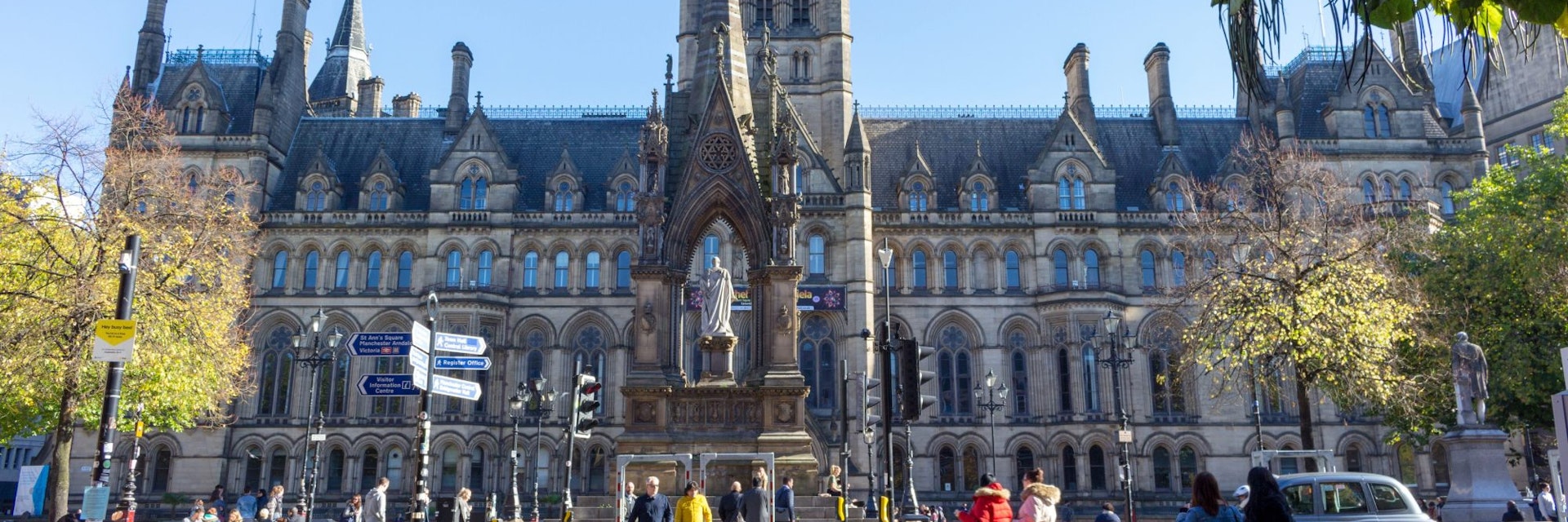 MANCHESTER - October 17th, 2018, Manchester Town Hall and Albert Memorial; Shutterstock ID 1281860161; your: Bridget Brown; gl: 65050; netsuite: Online Editorial; full: POI Image Update