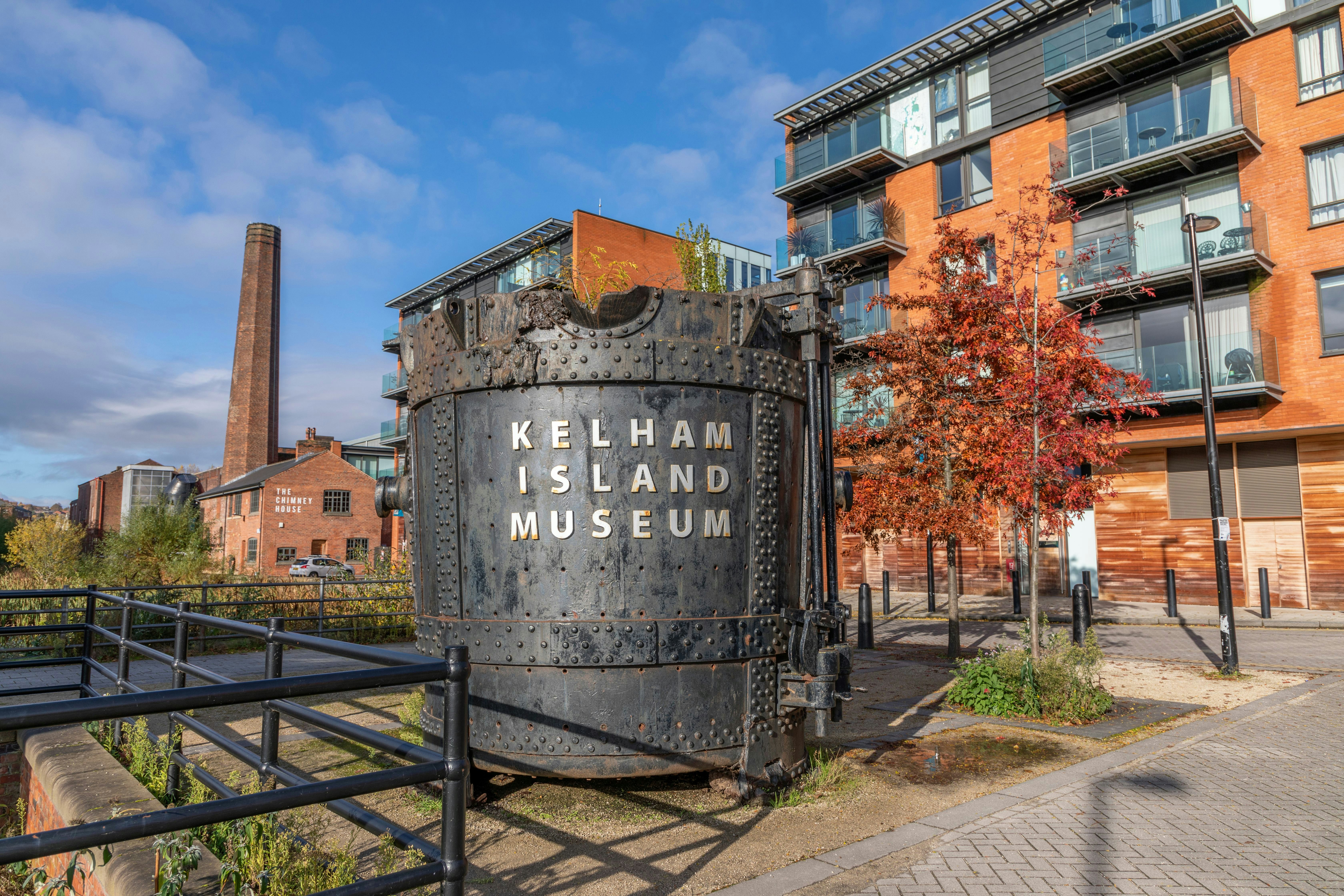 Sheffield, England, UK - November 10, 2019: Kelham Island Museum in Sheffield. Kelham Island Museum opened in 1982 to house the objects, pictures and archive material representing Sheffield`s industrial story.