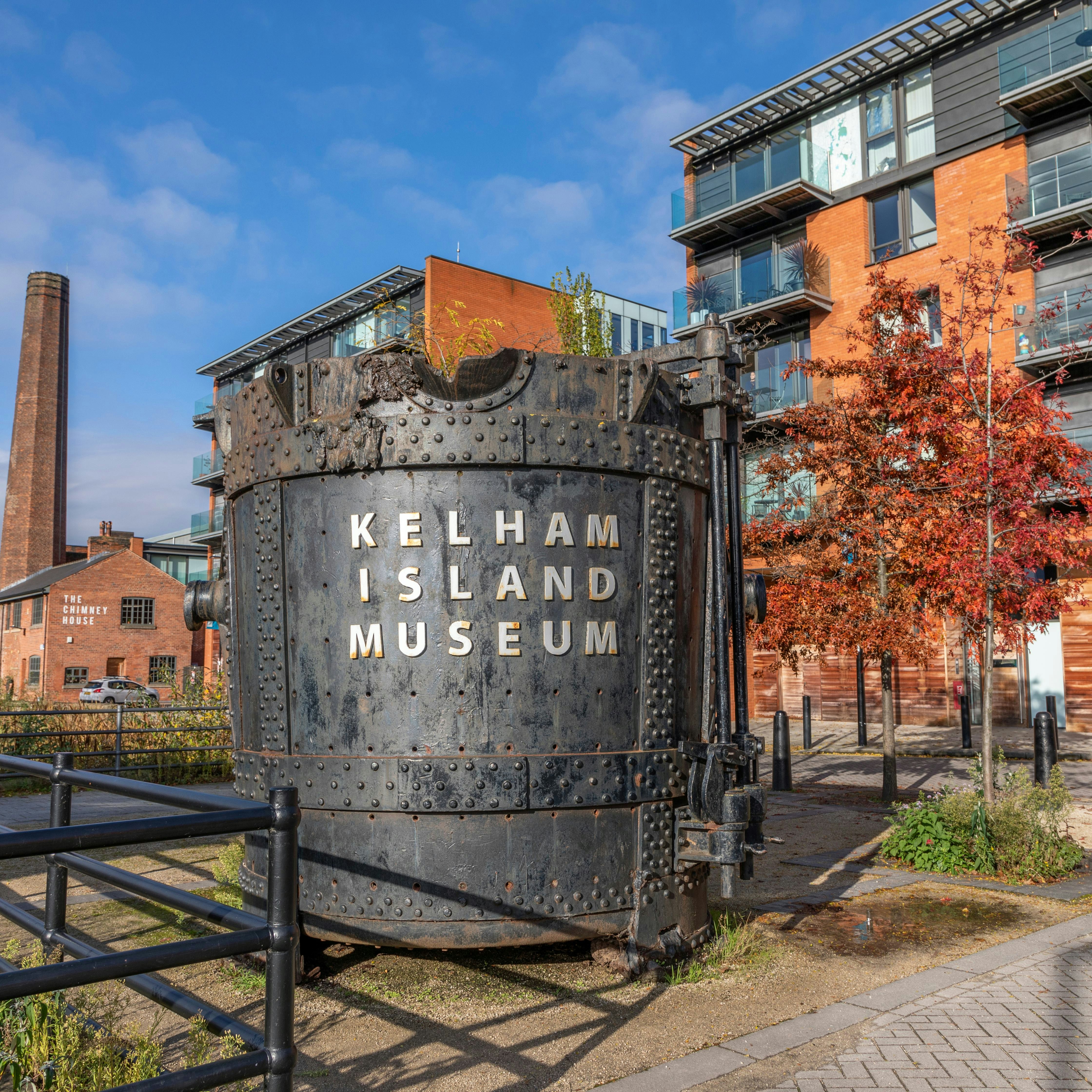 Sheffield, England, UK - November 10, 2019: Kelham Island Museum in Sheffield. Kelham Island Museum opened in 1982 to house the objects, pictures and archive material representing Sheffield`s industrial story.
