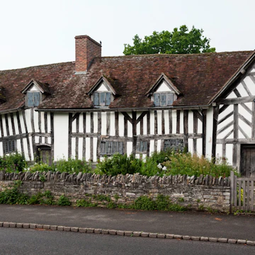 Ancient historic home and farm of Mary Arden, mother of William Shakespeare, built around the 15th century in the village of Wilmcote - UK