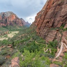 The trail to Angels Landing in Zion National Park.