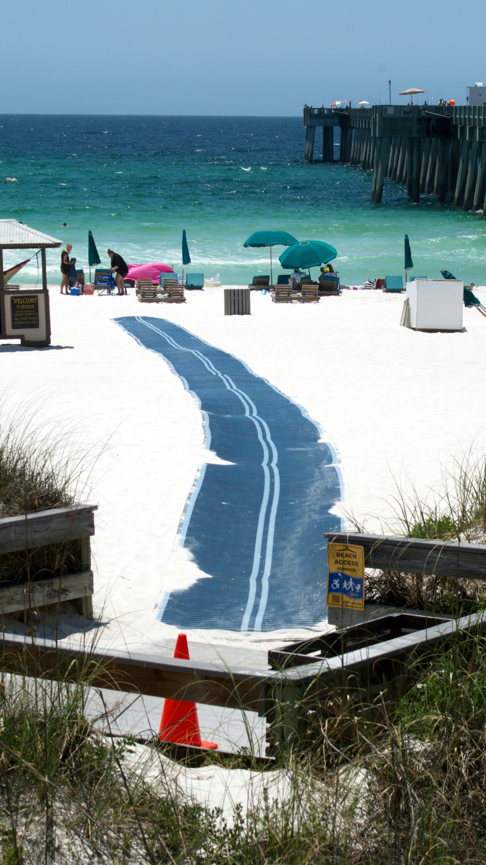 Handicap beach access mat