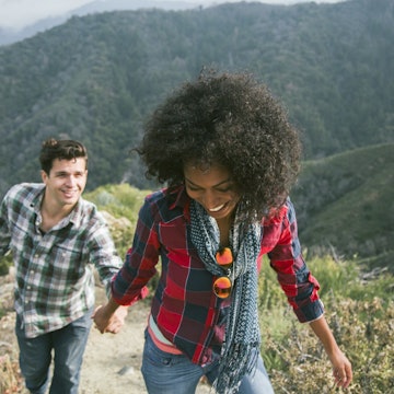 Couple hiking in California.