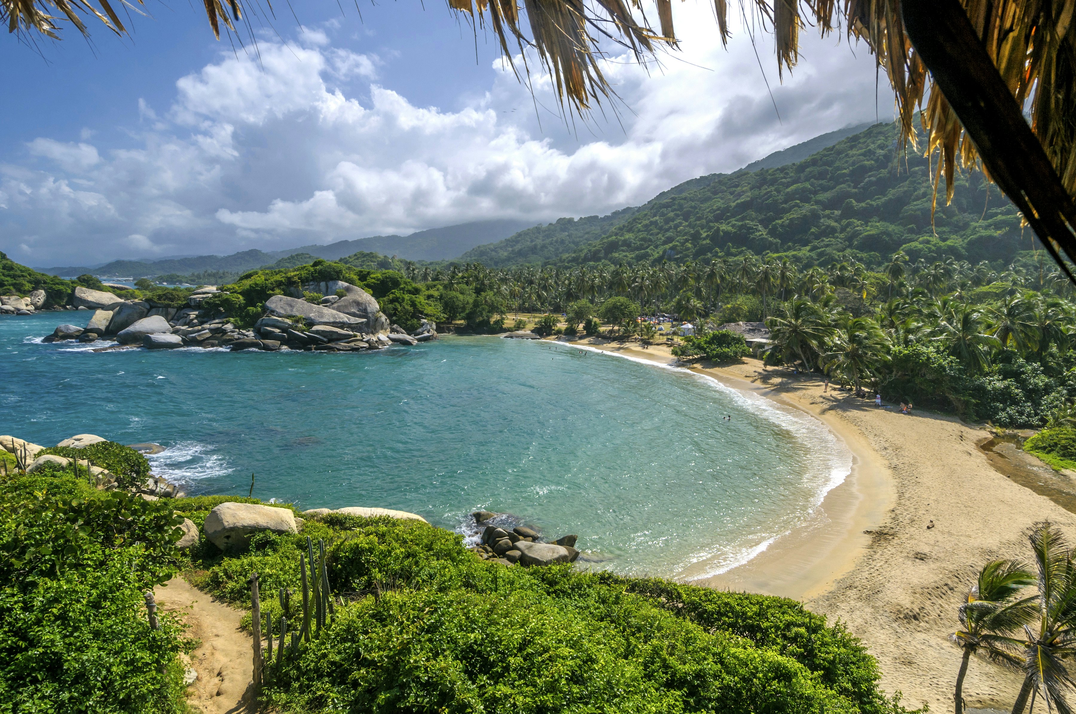 Beach view in Parque Nacional Natural Tayrona, Colombia