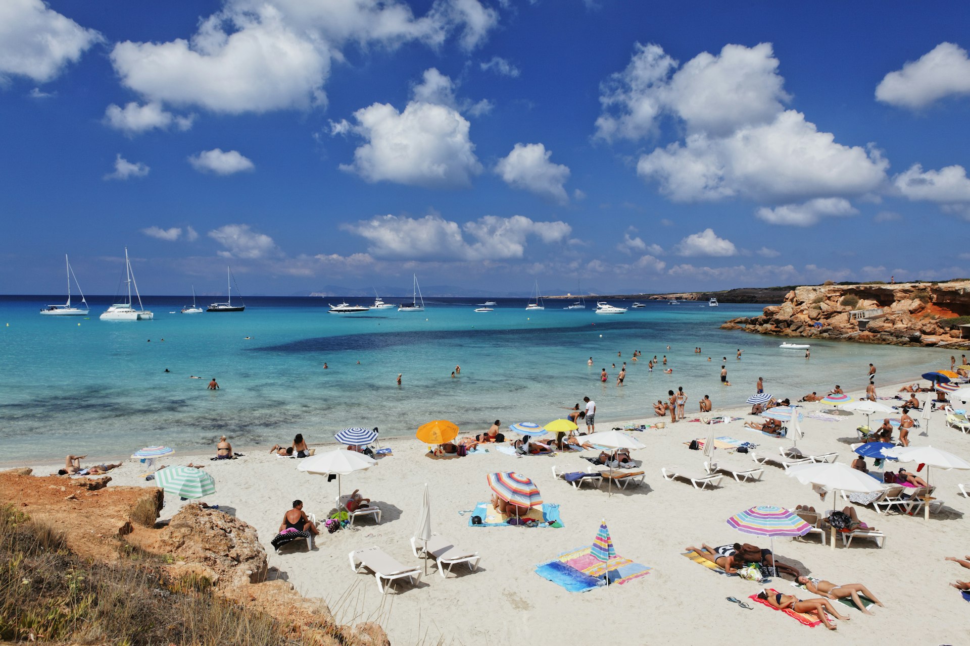 Beach in Cala Saona, Formentera, Balearic Islands, Spain