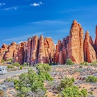 Arches National Park in Utah,USA
View of the Pinnacles of the Fiery Furnace Section in Arches National Park,Utah,USA