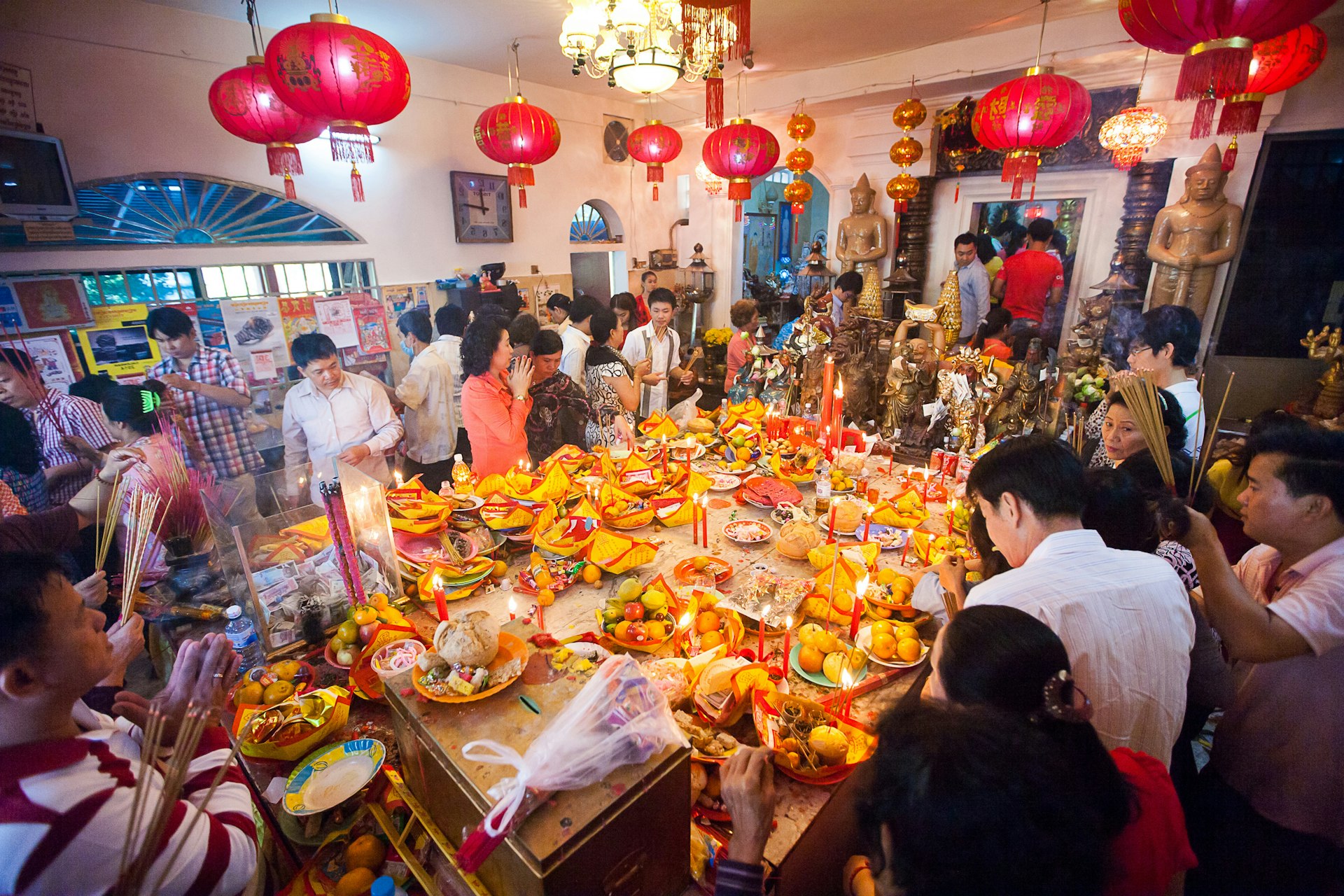 People celebrate Chinese New Year in Phnom Penh, Cambodia