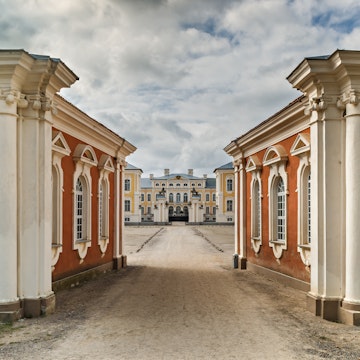 Entrance to historical museum of Rundale Palace