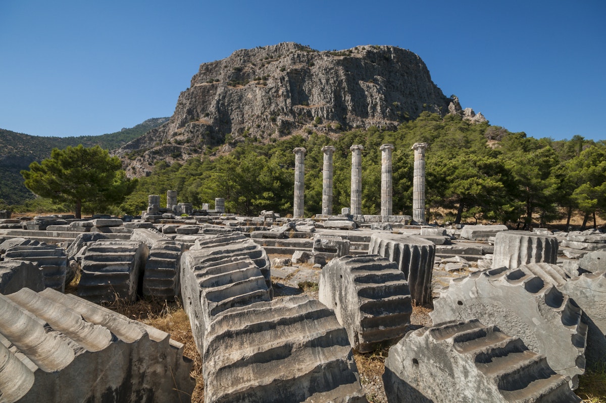 The Temple of Athena in Priene.