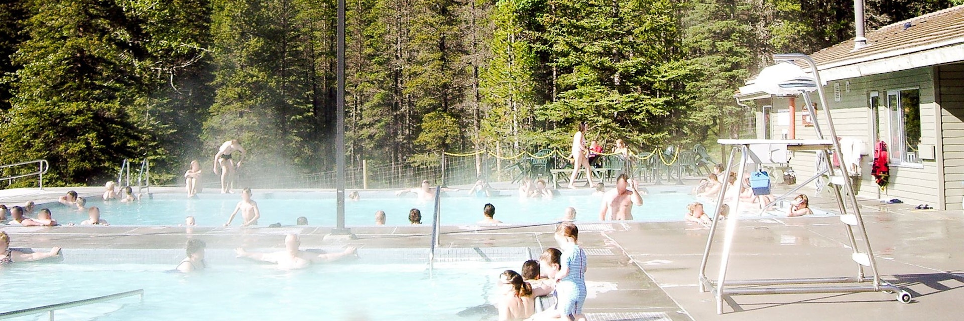 Miette Hotsprings in Jasper National Park during spring.