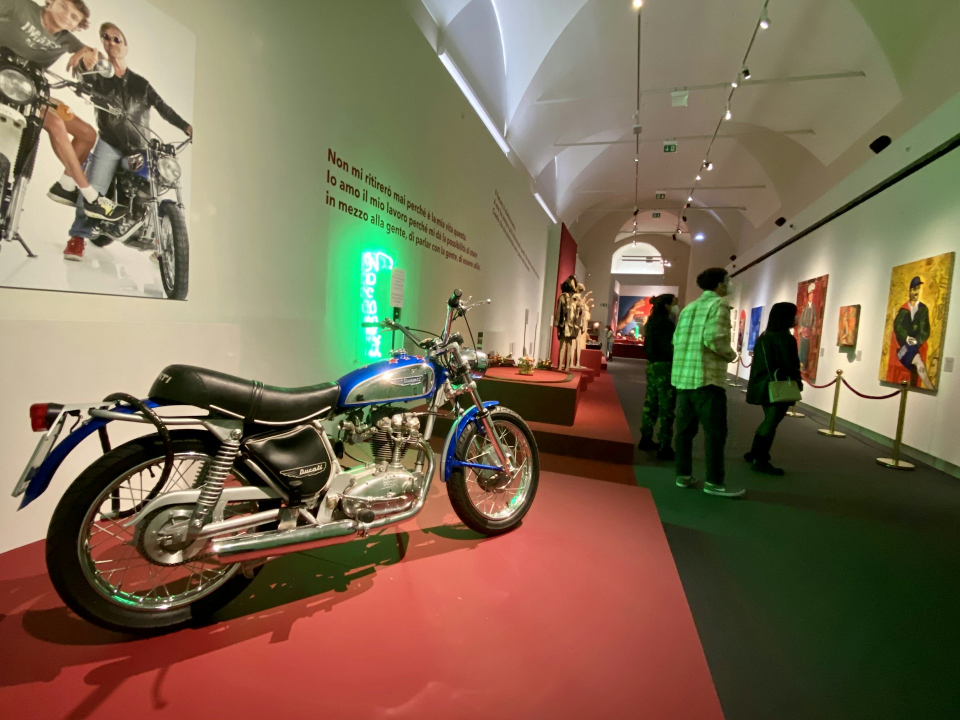 Lucio Dalla's motorcycle, on display at the Lucio Dalla exhibit
