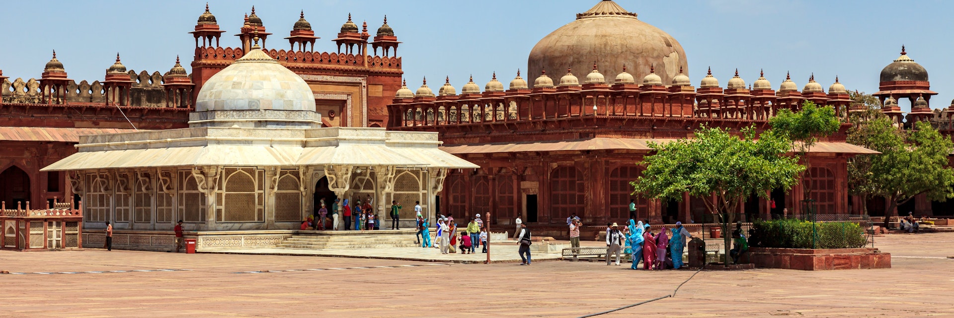 Agra, Uttar Pradesh, India - April 15, 2013: The Palace of Fatehpur Sikri in India