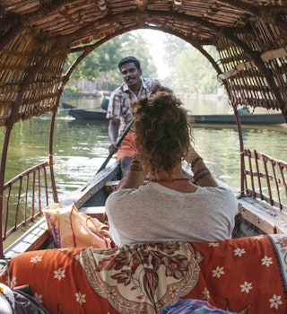 Touring the backwaters of Kerala is a very popular tourist experience in Southern India.