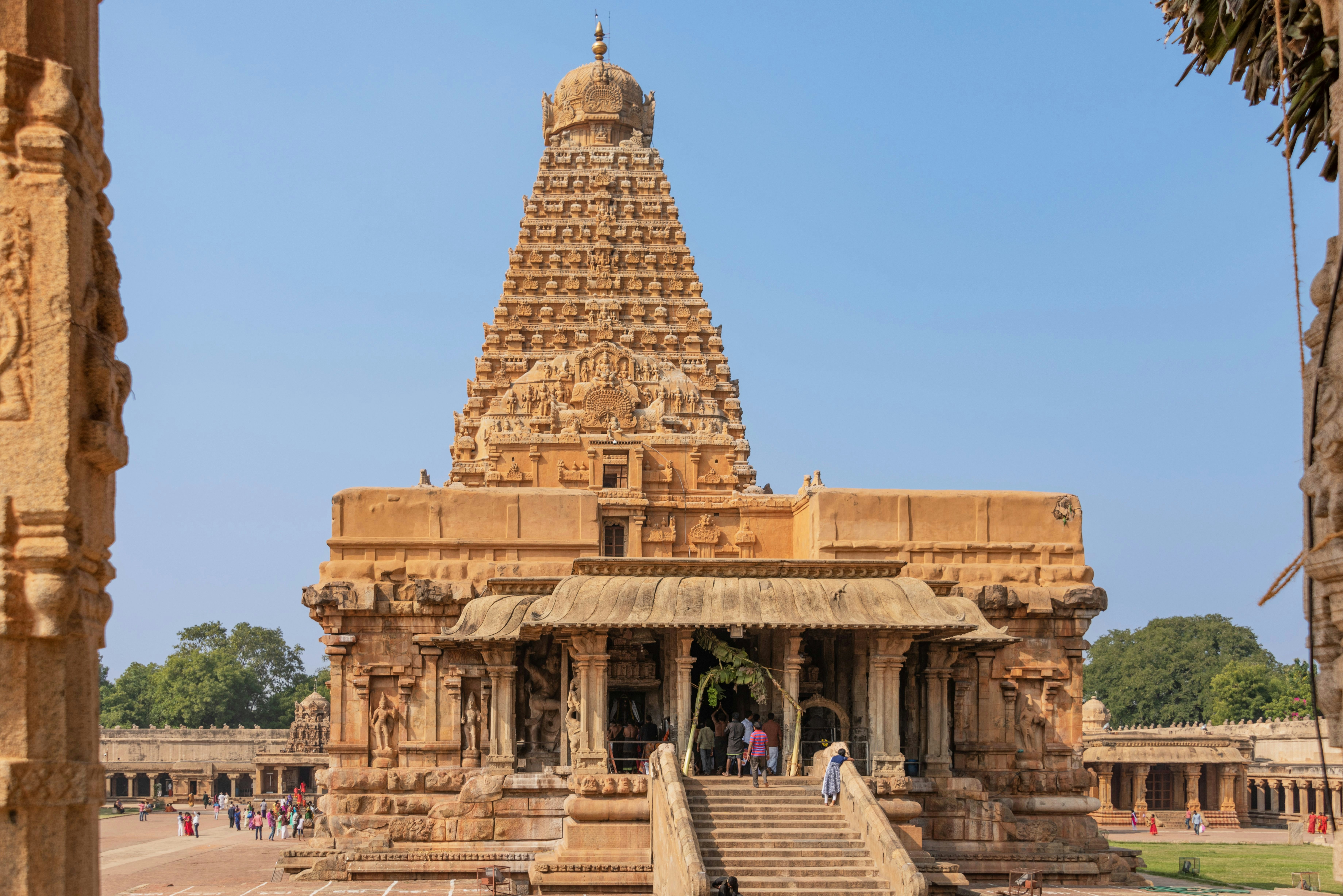 Thanjavur (Tanjore) - Brihadishwara Temple, Tamil Nadu, India - stock photo
