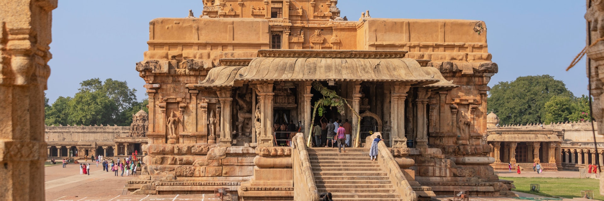 Thanjavur (Tanjore) - Brihadishwara Temple, Tamil Nadu, India - stock photo
