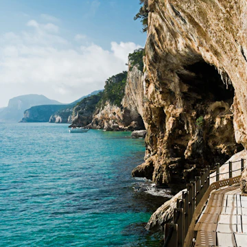 Trail to grotta del Bue Marino in Cala Gonone, Sardinia, Italy
