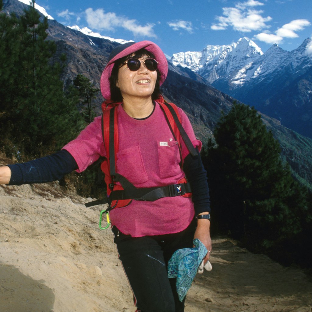 Junko Tabei, from Japan, was the first woman to reach the summit of Everest on May 16, 1975, at the age of 35. Despite being injured in an avalanche at Camp II with 7 other Japanese expedition members, including 6 Sherpas twelve days before, she succeeded in conquering Everest. (Photo by John van Hasselt/Corbis via Getty Images)