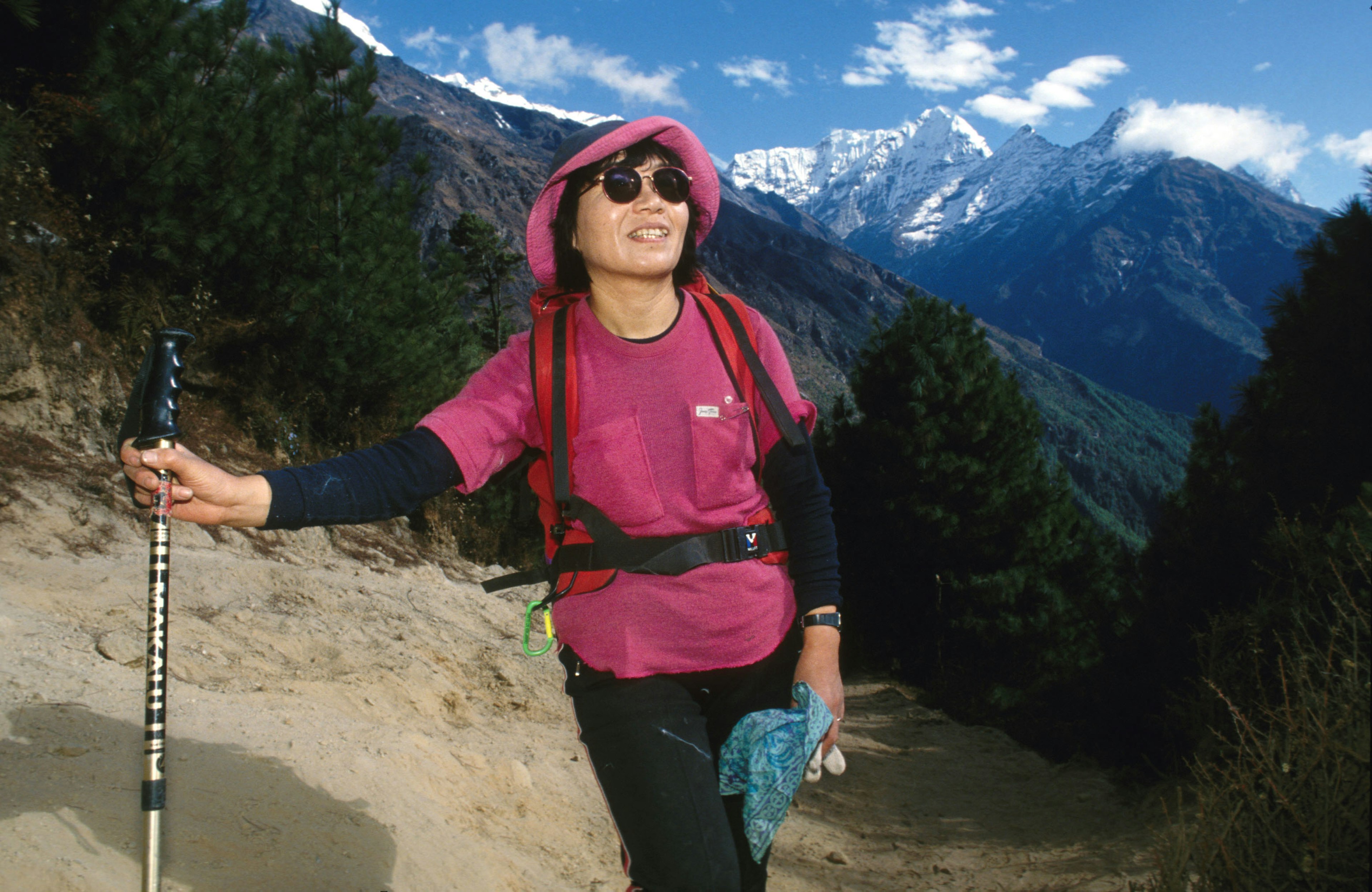 Junko Tabei, from Japan, was the first woman to reach the summit of Everest on May 16, 1975, at the age of 35. Despite being injured in an avalanche at Camp II with 7 other Japanese expedition members, including 6 Sherpas twelve days before, she succeeded in conquering Everest. (Photo by John van Hasselt/Corbis via Getty Images)