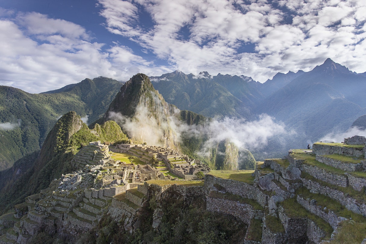Overview of 15th-century Inca city of Machu Picchu.