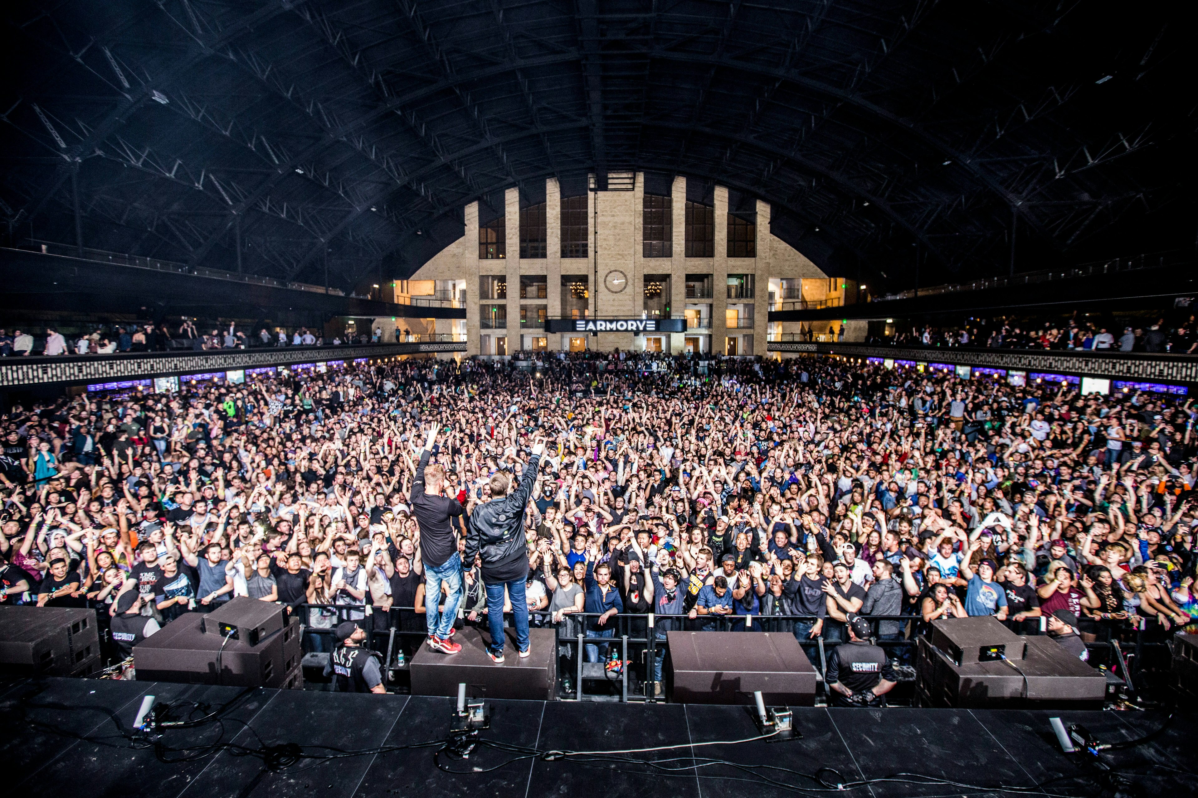 A full house for a concert at the Armory in Minneapolis