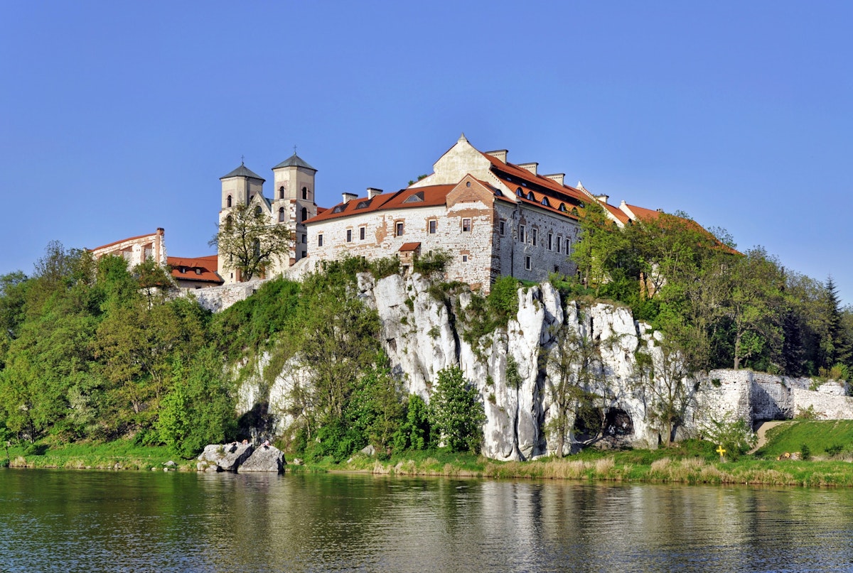 Benedictine monastery and Saint Peter and Paul church on the rocky hill by the Vistula river in Tyniec near Cracow, Poland; Shutterstock ID 101821510; your: Bridget Brown; gl: 65050; netsuite: Online Editorial; full: POI Image Update