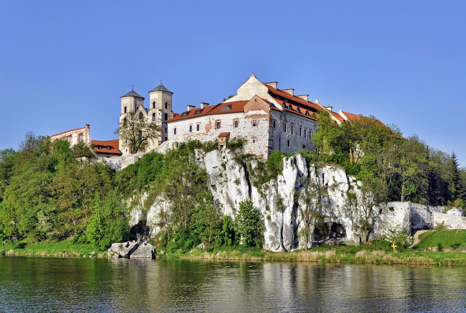 Benedictine monastery and Saint Peter and Paul church on the rocky hill by the Vistula river in Tyniec near Cracow, Poland; Shutterstock ID 101821510; your: Bridget Brown; gl: 65050; netsuite: Online Editorial; full: POI Image Update