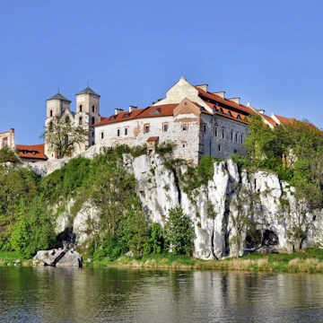 Benedictine monastery and Saint Peter and Paul church on the rocky hill by the Vistula river in Tyniec near Cracow, Poland; Shutterstock ID 101821510; your: Bridget Brown; gl: 65050; netsuite: Online Editorial; full: POI Image Update